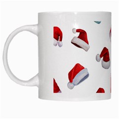 Red Christmas Hats White Mugs by SychEva