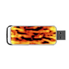 Red  Waves Abstract Series No5 Portable Usb Flash (one Side) by DimitriosArt