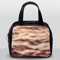 Pink  Waves Abstract Series No6 Classic Handbag (one Side) by DimitriosArt