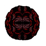 Floral folk damask pattern Fantasy flowers Floral geometric fantasy Standard 15  Premium Flano Round Cushions Back