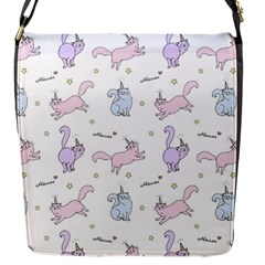 Unicorn Cats Pattern 2 Flap Closure Messenger Bag (s) by Littlebird