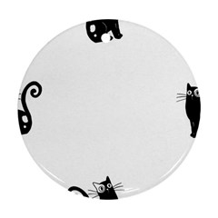 Cats Pattern Example Round Ornament (two Sides) by Littlebird