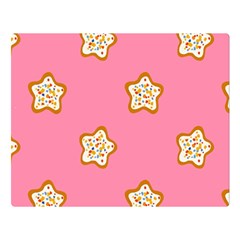 Cookies Pattern Pink Double Sided Flano Blanket (large)  by Littlebird