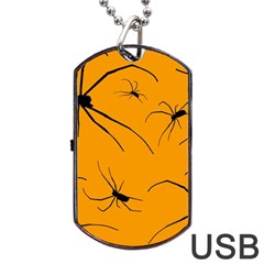 Scary Long Leg Spiders Dog Tag Usb Flash (one Side) by SomethingForEveryone