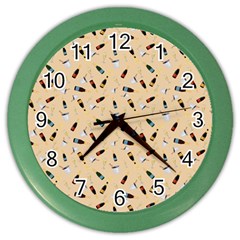 Festive Champagne Color Wall Clock by SychEva