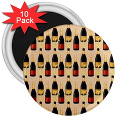 Champagne For The Holiday 3  Magnets (10 Pack)  by SychEva