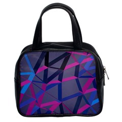 3d Lovely Geo Lines Classic Handbag (two Sides) by Uniqued