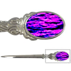 Purple  Waves Abstract Series No6 Letter Opener by DimitriosArt