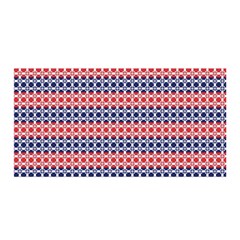 Red Blue White Troll Knots Pattern Satin Wrap by CVFabricShop