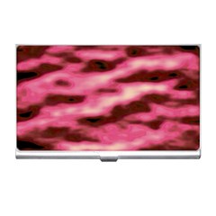 Pink  Waves Flow Series 6 Business Card Holder by DimitriosArt