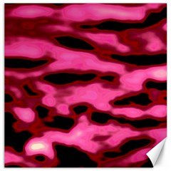 Pink  Waves Flow Series 9 Canvas 16  X 16  by DimitriosArt