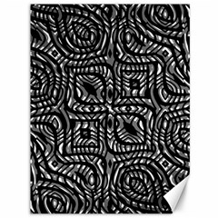 Black And White Abstract Tribal Print Canvas 36  X 48  by dflcprintsclothing