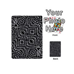 Black And White Abstract Tribal Print Playing Cards 54 Designs (mini) by dflcprintsclothing