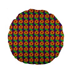 Floral Standard 15  Premium Flano Round Cushions by Sparkle