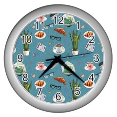 Fashionable Office Supplies Wall Clock (silver) by SychEva