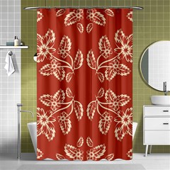 Floral Folk Damask Pattern Fantasy Flowers Floral Geometric Fantasy Shower Curtain 48  X 72  (small)  by Eskimos