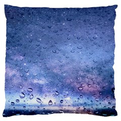 Gouttes D eau Galaxy Large Flano Cushion Case (one Side) by kcreatif