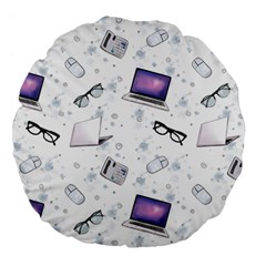 Computer Work Large 18  Premium Round Cushions by SychEva