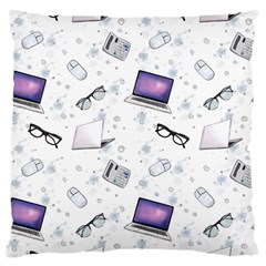 Computer Work Large Flano Cushion Case (two Sides) by SychEva