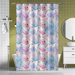 Notepads Pens And Pencils Shower Curtain 48  X 72  (small)  by SychEva