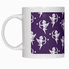 Cupid Pattern White Mugs by Valentinaart