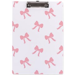 Pink Bow Pattern A4 Clipboard by Littlebird