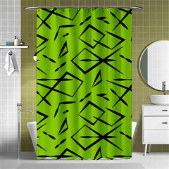 Abstract Pattern Geometric Backgrounds   Shower Curtain 48  X 72  (small)  by Eskimos