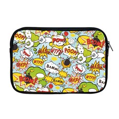 Comic Pow Bamm Boom Poof Wtf Pattern 1 Apple Macbook Pro 17  Zipper Case by EDDArt