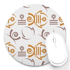 Abstract Pattern Geometric Backgrounds   Round Mousepads by Eskimos