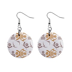 Abstract Pattern Geometric Backgrounds   Mini Button Earrings by Eskimos