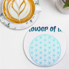 Flower Of Life  Uv Print Round Tile Coaster by tony4urban