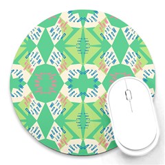 Abstract Pattern Geometric Backgrounds   Round Mousepads by Eskimos