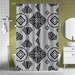 Abstract Pattern Geometric Backgrounds   Shower Curtain 48  X 72  (small)  by Eskimos