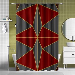 Abstract Pattern Geometric Backgrounds   Shower Curtain 48  X 72  (small)  by Eskimos