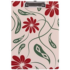  Folk Flowers Floral Art Print Flowers Abstract Art  A4 Clipboard by Eskimos