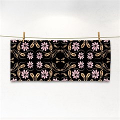 Folk Flowers Print Floral Pattern Ethnic Art Hand Towel by Eskimos