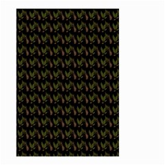 Fern Pattern 2 Black Small Garden Flag (two Sides) by violetheavensky