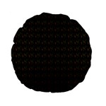 Fern Pattern 2 Black Standard 15  Premium Flano Round Cushions Front