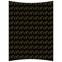 Fern Pattern 2 Black Back Support Cushion by violetheavensky