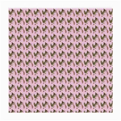 Fern Pattern 2 Pink Medium Glasses Cloth (2 Sides) by violetheavensky