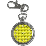 Fern Pattern 2 Yellow Key Chain Watches Front