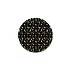 Pink Carnation Black Golf Ball Marker (4 Pack) by violetheavensky