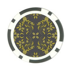 Folk Flowers Print Floral Pattern Ethnic Art Poker Chip Card Guard by Eskimos