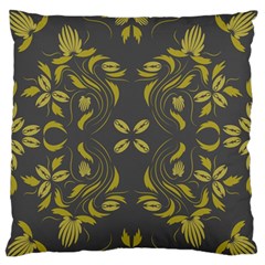 Folk Flowers Print Floral Pattern Ethnic Art Large Flano Cushion Case (two Sides) by Eskimos