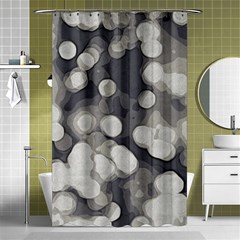 Gray Circles Of Light Shower Curtain 48  X 72  (small)  by DimitriosArt