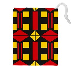 Abstract Pattern Geometric Backgrounds   Drawstring Pouch (5xl) by Eskimos