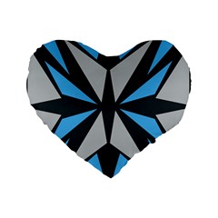 Abstract Pattern Geometric Backgrounds   Standard 16  Premium Flano Heart Shape Cushions by Eskimos