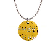 Emojis 1  Button Necklace by Sparkle