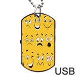 Emojis Dog Tag USB Flash (Two Sides) Front