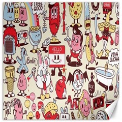 Retro Food Canvas 12  X 12  by Sparkle